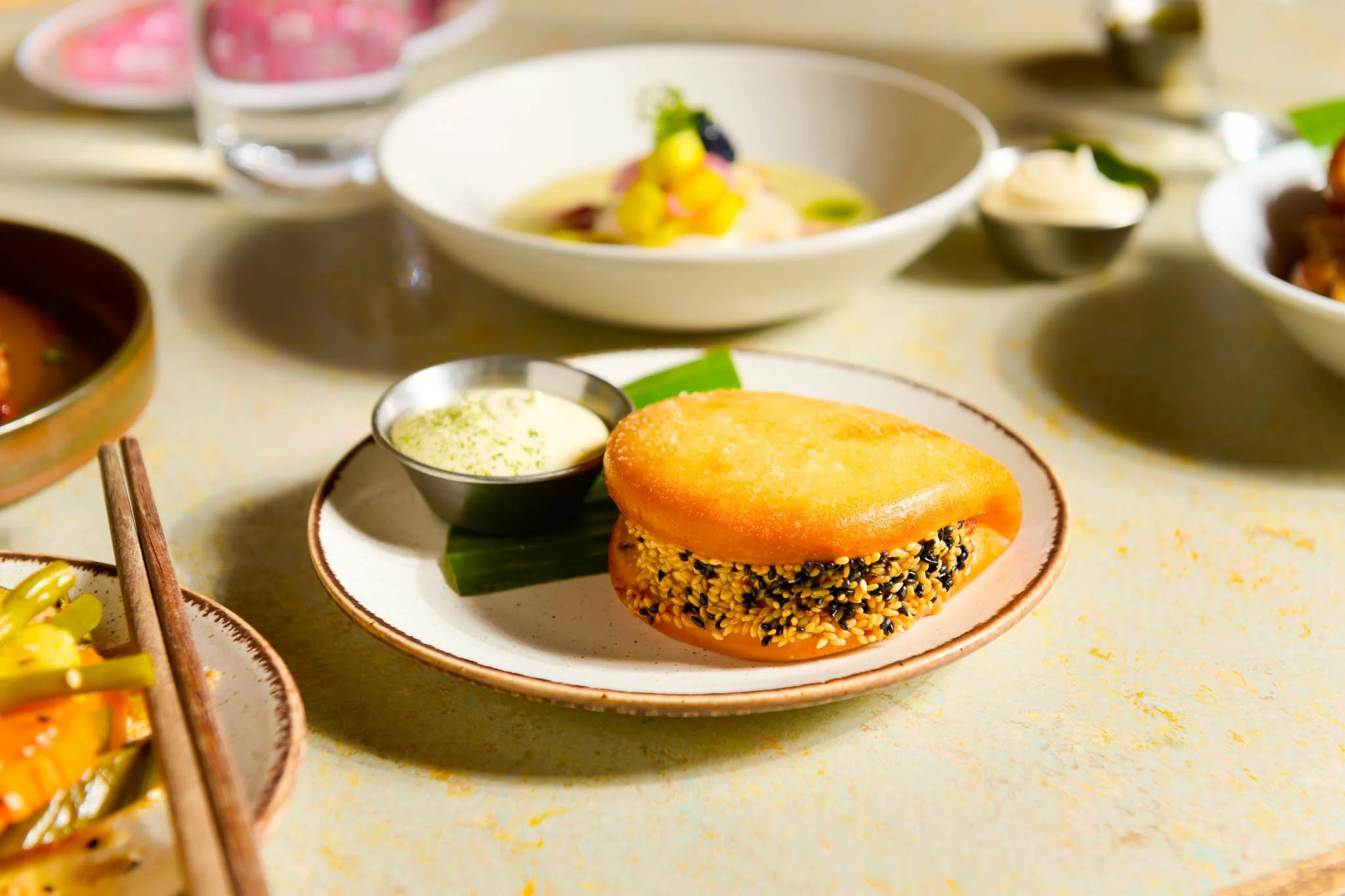 GaGa Glasgow dessert with sesame – fine dining food photography Glasgow Scotland