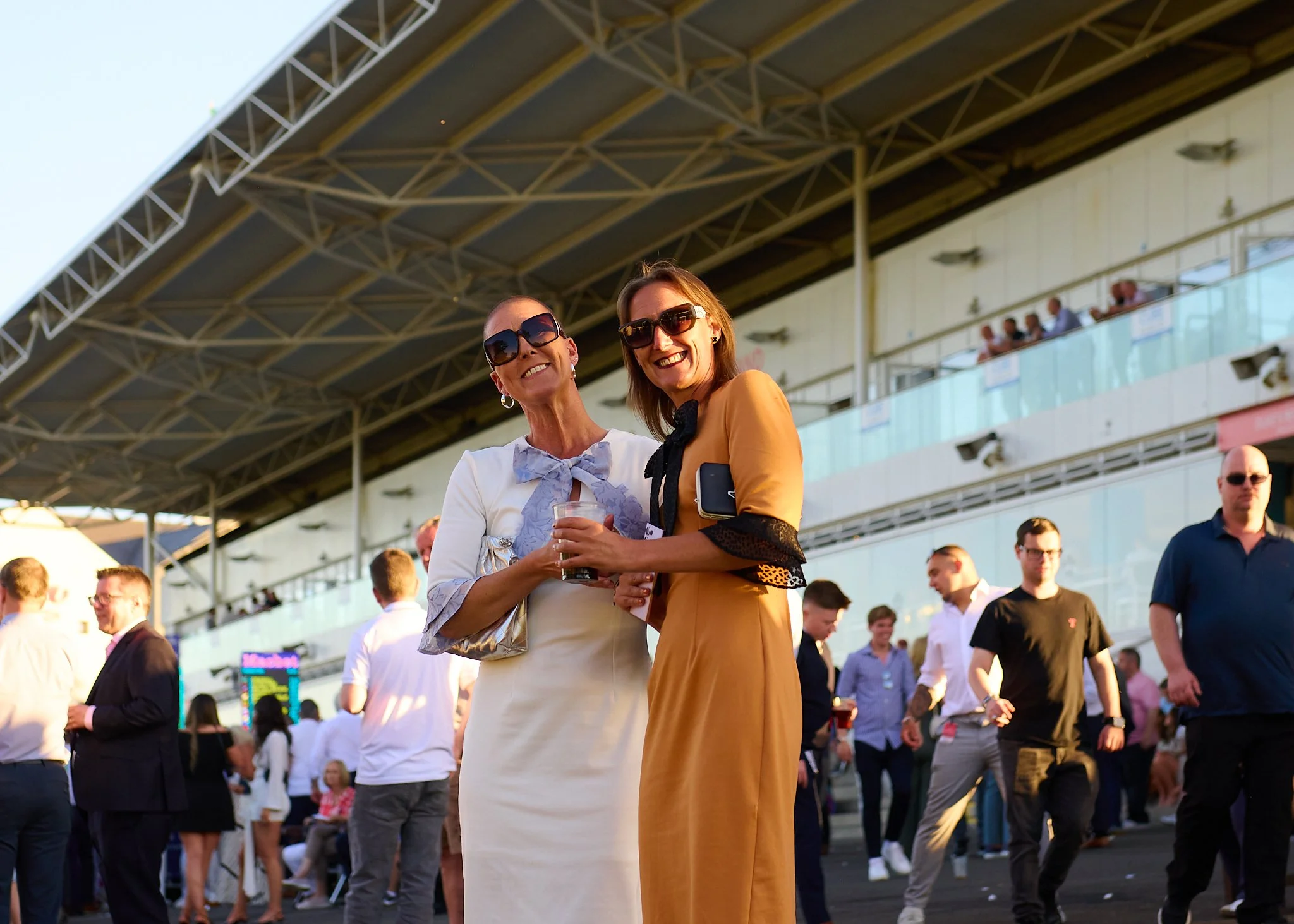 Hamilton Park Racecourse guests on race day – hospitality photographer Glasgow Scotland