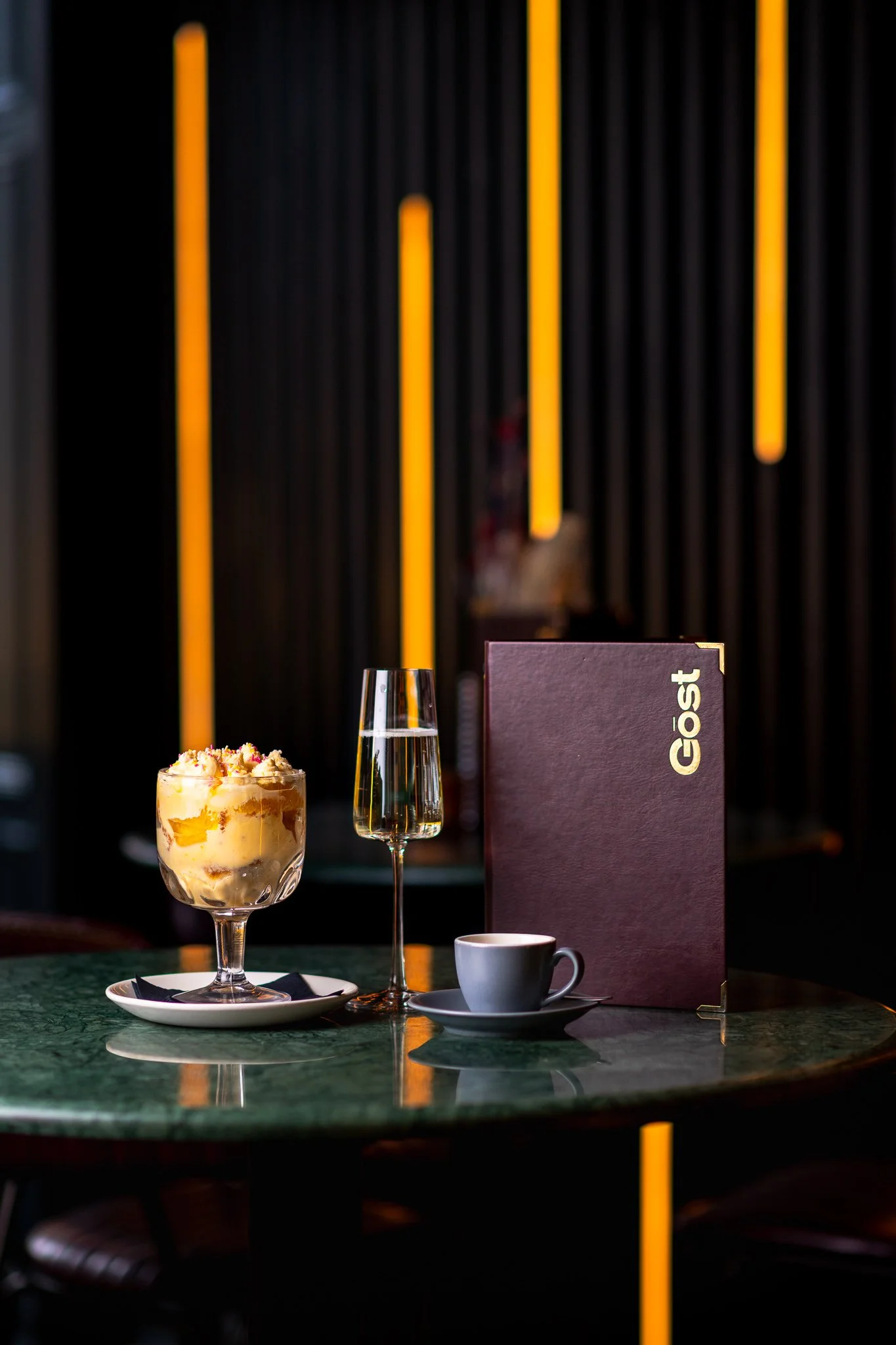 Gost Bar Restaurant Glasgow dessert menu – fine dining food photography Glasgow Scotland