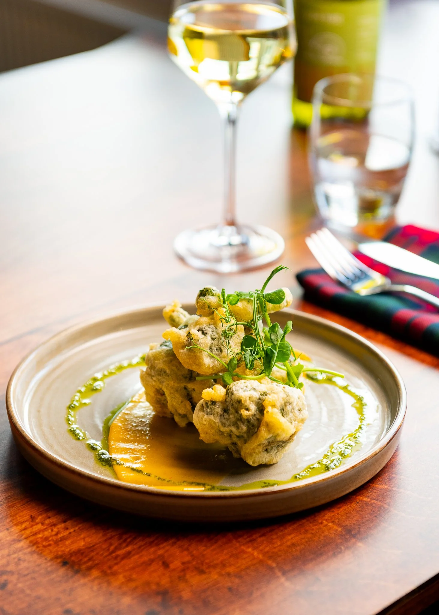 Karma Lake of Monteith cauliflower dish – food photography Glasgow Edinburgh Scotland