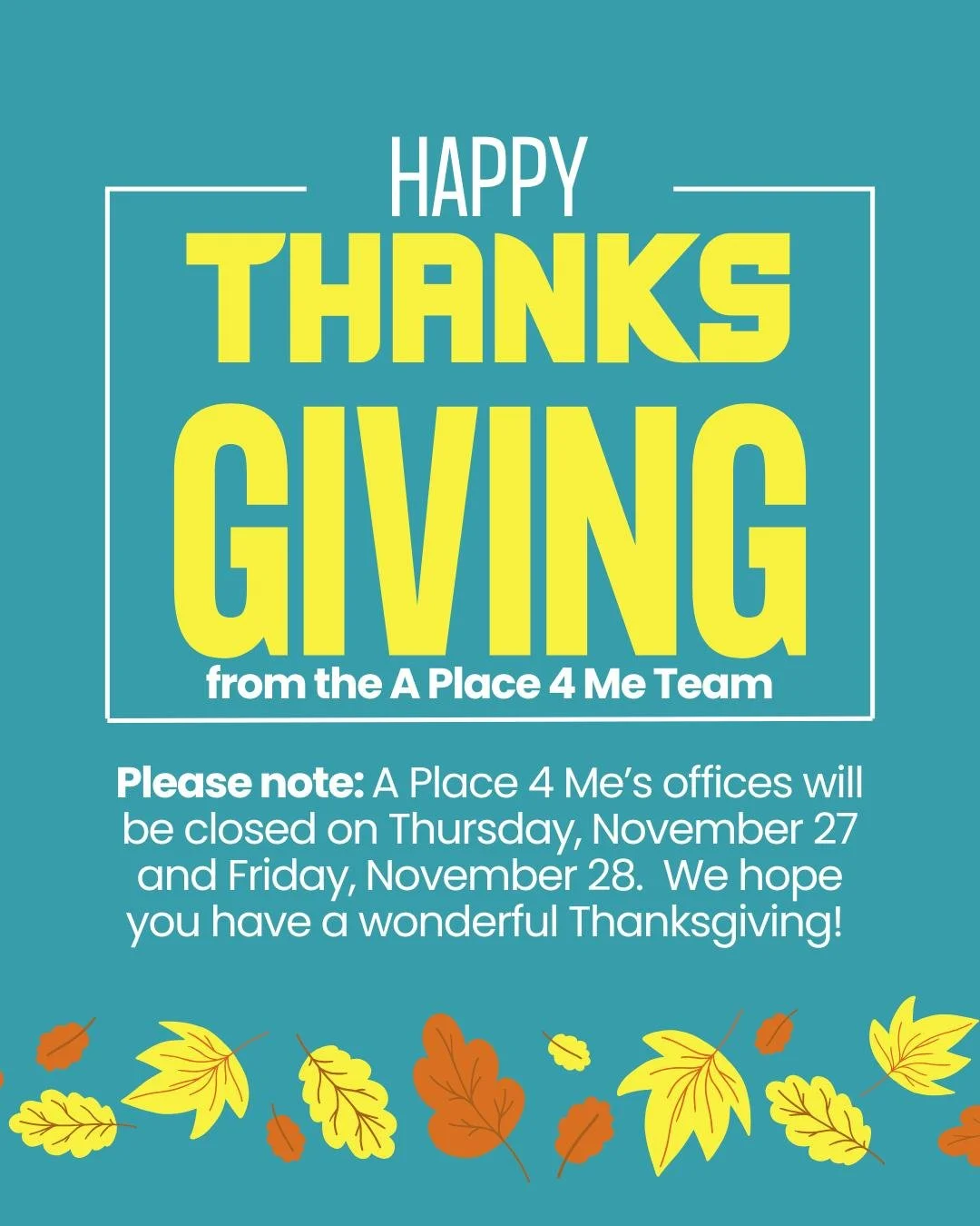 Today we are grateful for the young people who inspire our work, the love and dedication of our team, and a community that supports our mission. 🏠❤🦃

Thank you for believing in brighter futures for youth in Cuyahoga County. Happy Thanksgiving from 