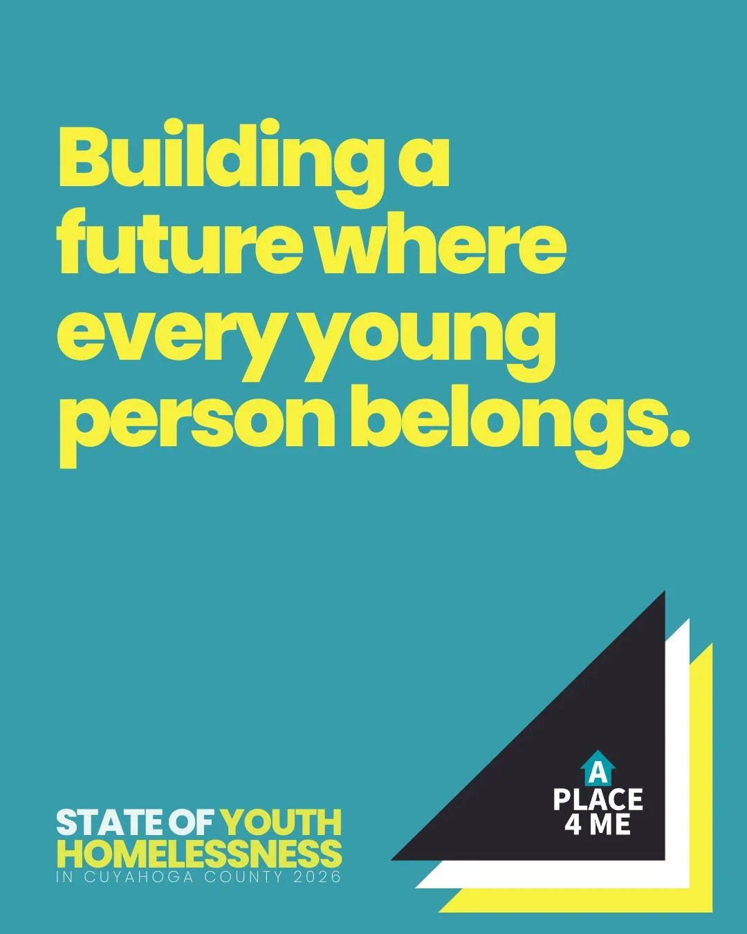 Building a community where every young person belongs. 🏠❤️ 

➡️ Explore the full 2026 State of Youth Homelessness in Cuyahoga County report and learn how you can be part of the solution at our website: aplace4me.org.