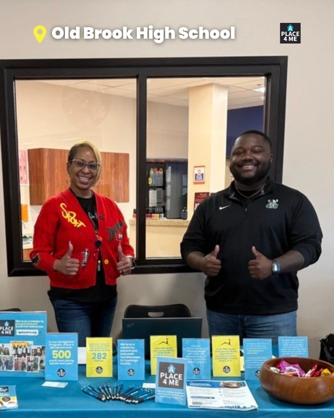 Last week, A Place 4 Me staff had the pleasure of joining a resource fair at Old Brook High School in Parma to meet with students, teachers, and school staff. 🏠❤

Thank you to Old Brook High School for welcoming us and creating space for important c
