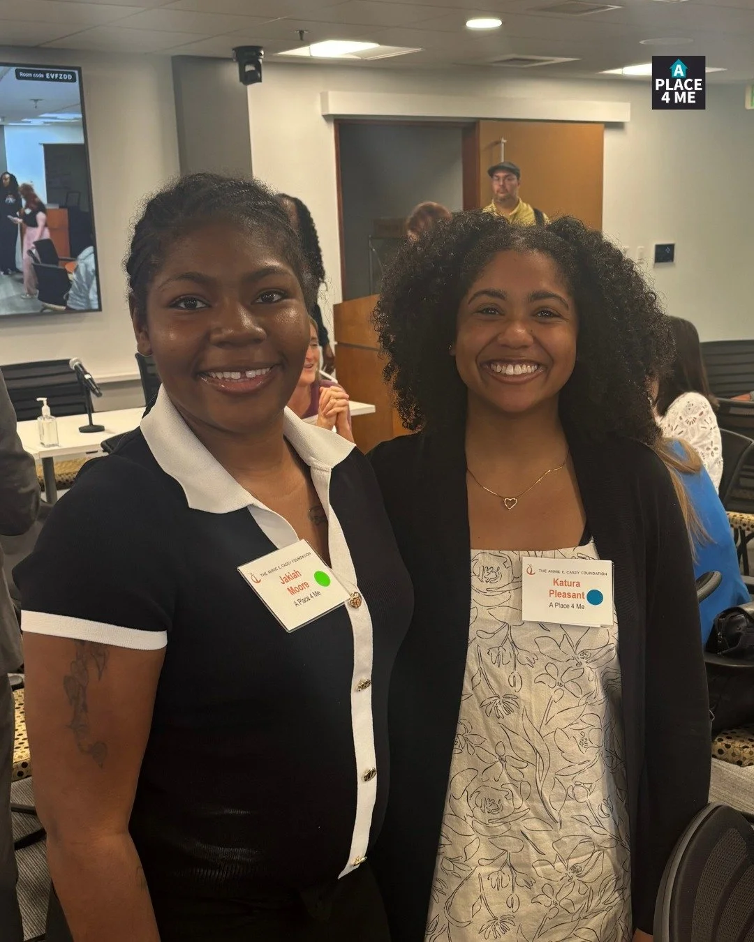 Last week, A Place 4 Me staff joined the @bpc_bipartisan  at the @annieecaseyfdn  for a conference focused on modernizing child welfare policy.

We are grateful that Jakiah, Foster Care Youth Navigator, and Katura, Youth Systems Manager, were part of