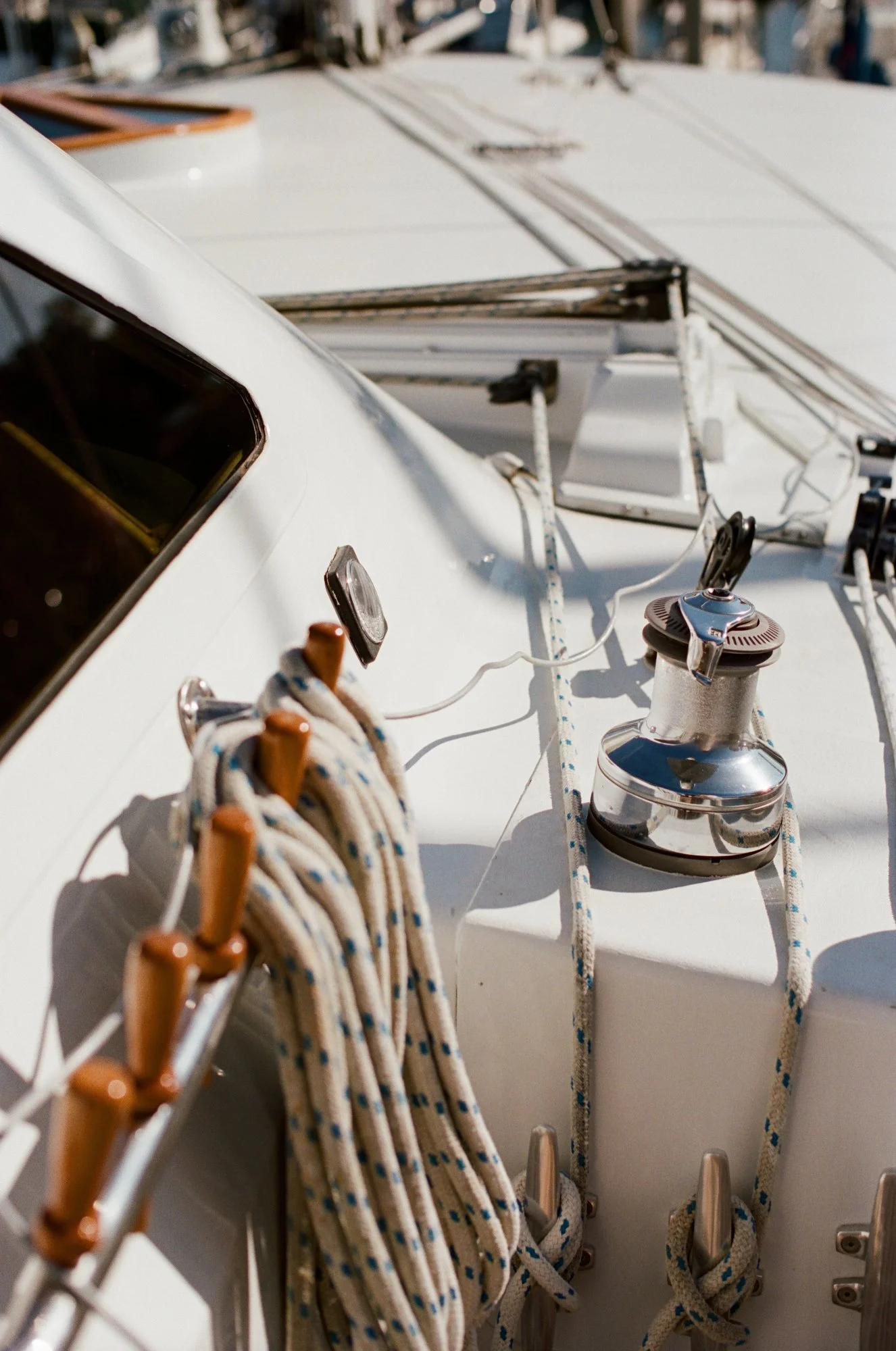 close up view of a yacht
