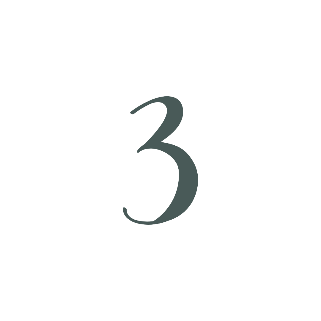 Number three on a white background