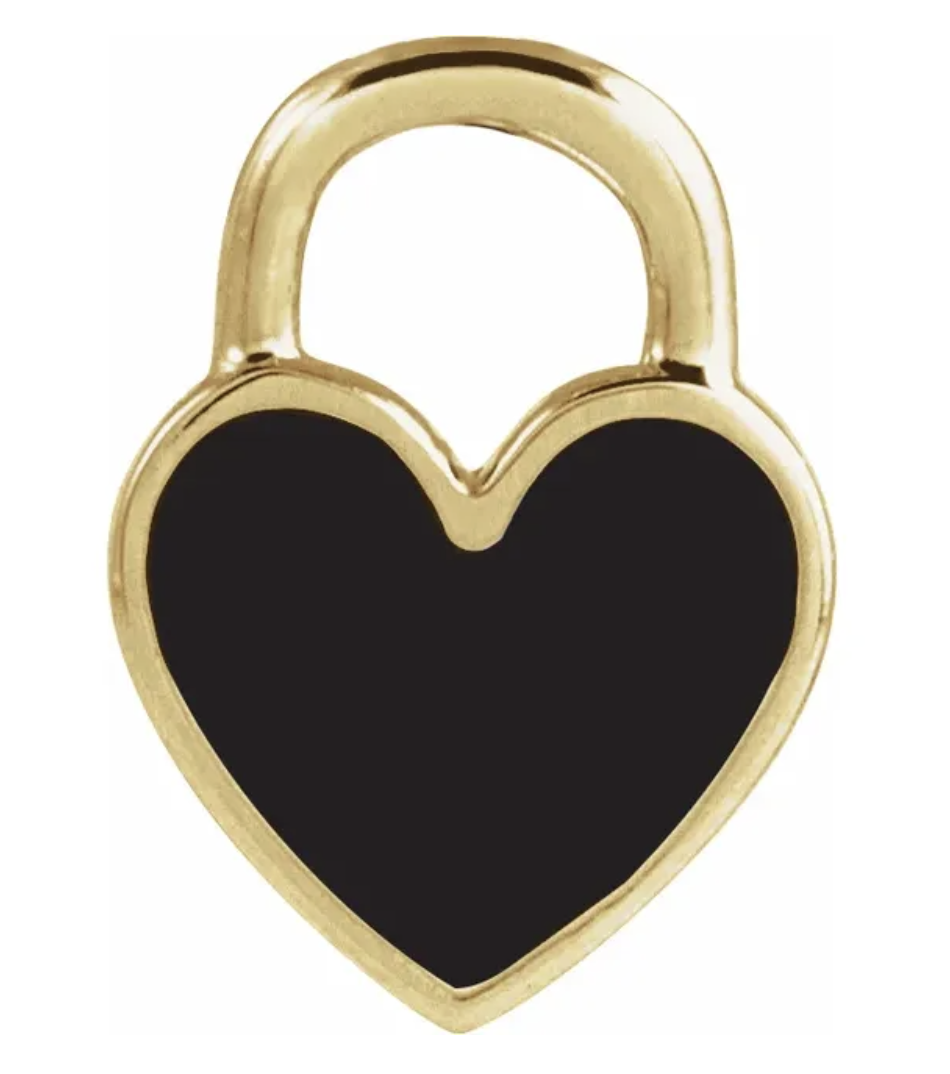 14K Yellow Black Enamel Heart Pendant_1.png