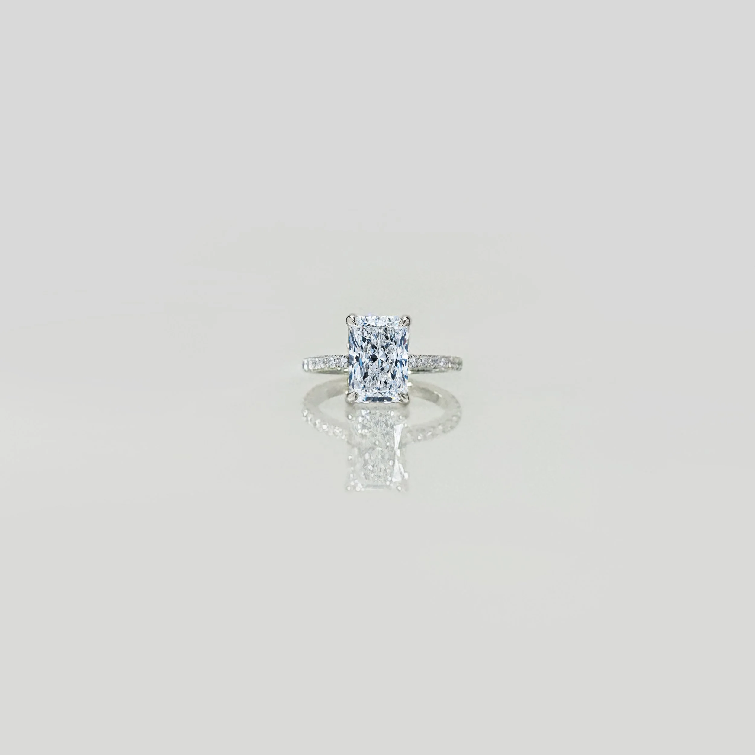Elongated Radiant Diamond Ring