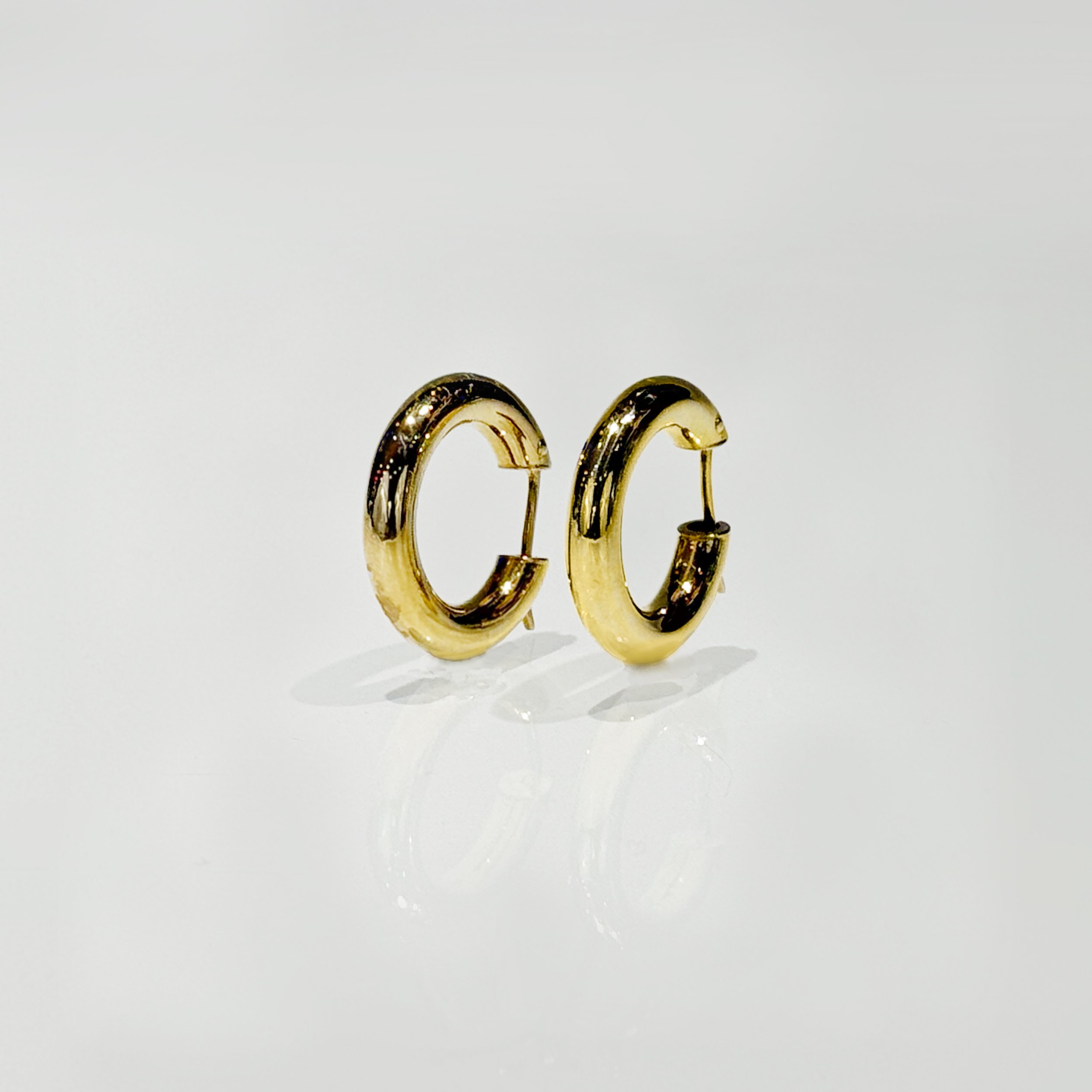Yellow Gold Chunky Hoops