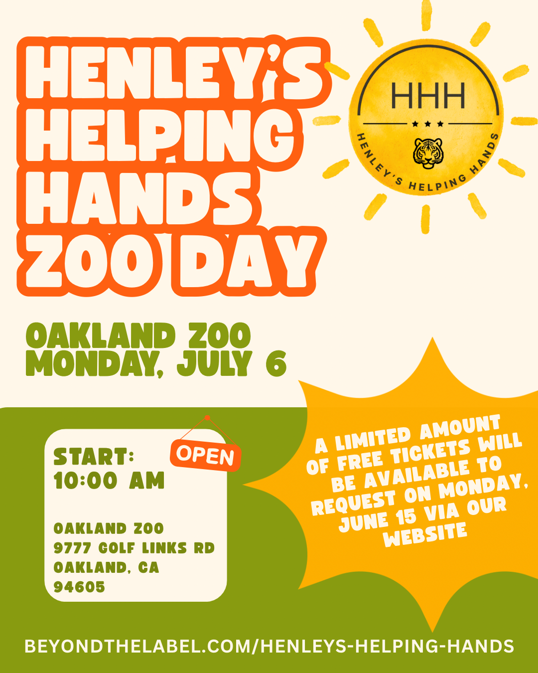 Henley’s Helping Hands x Oakland Zoo