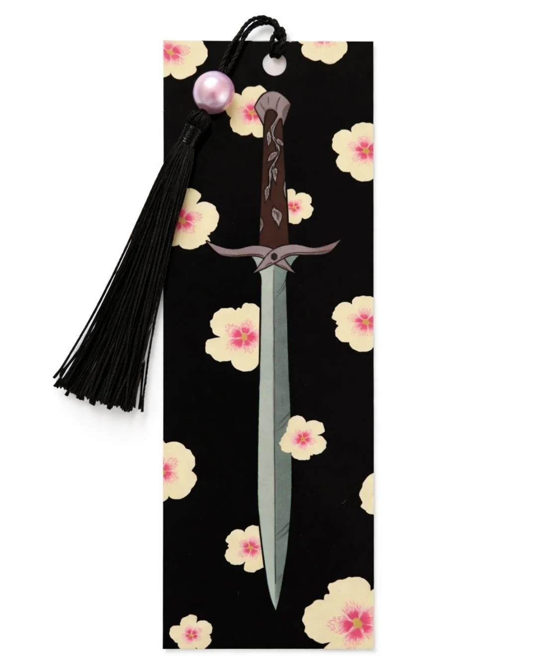 Elven Warrior Bookmark with Gradient Pink Bead