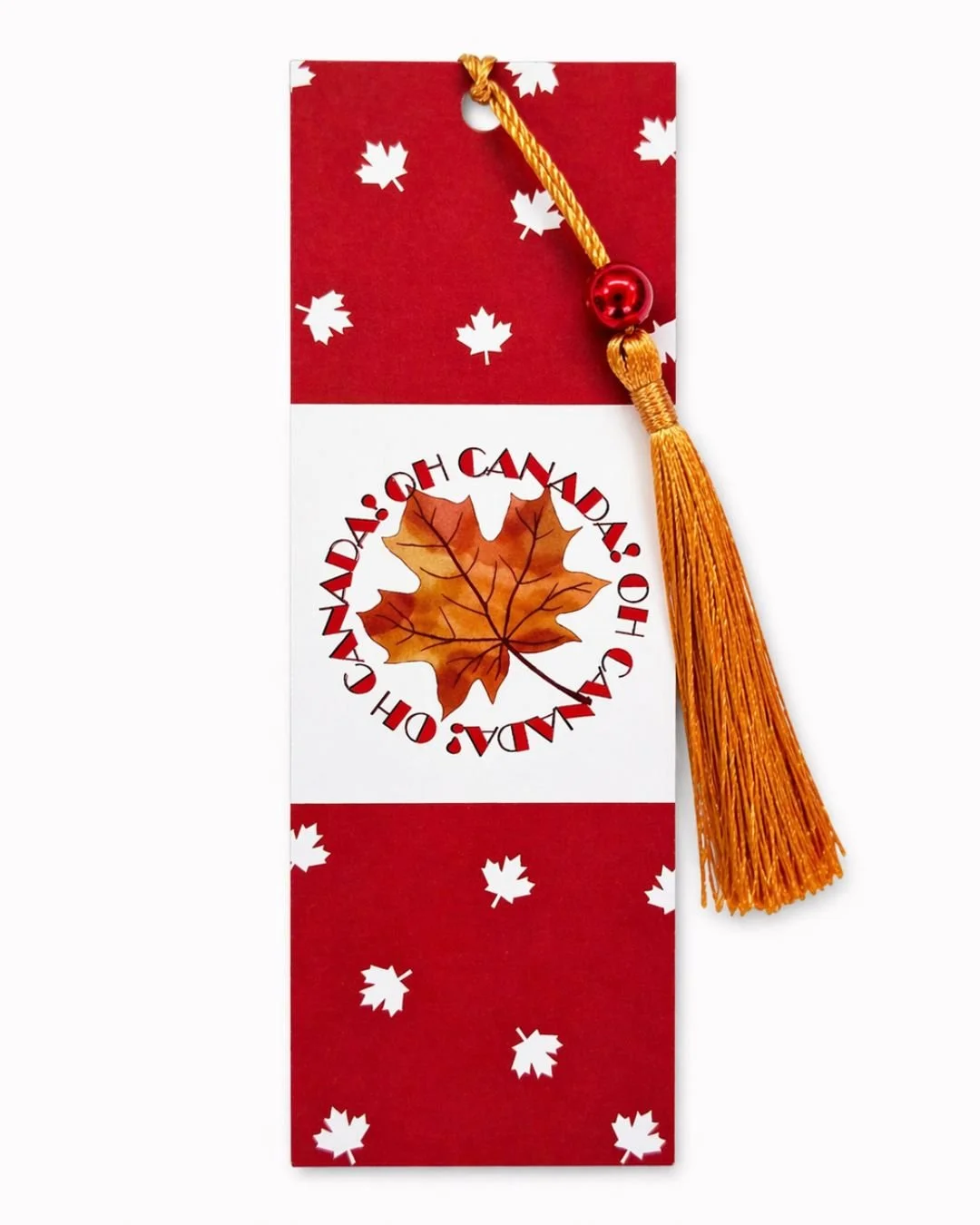 OH Canada! Bookmark with Red Bead