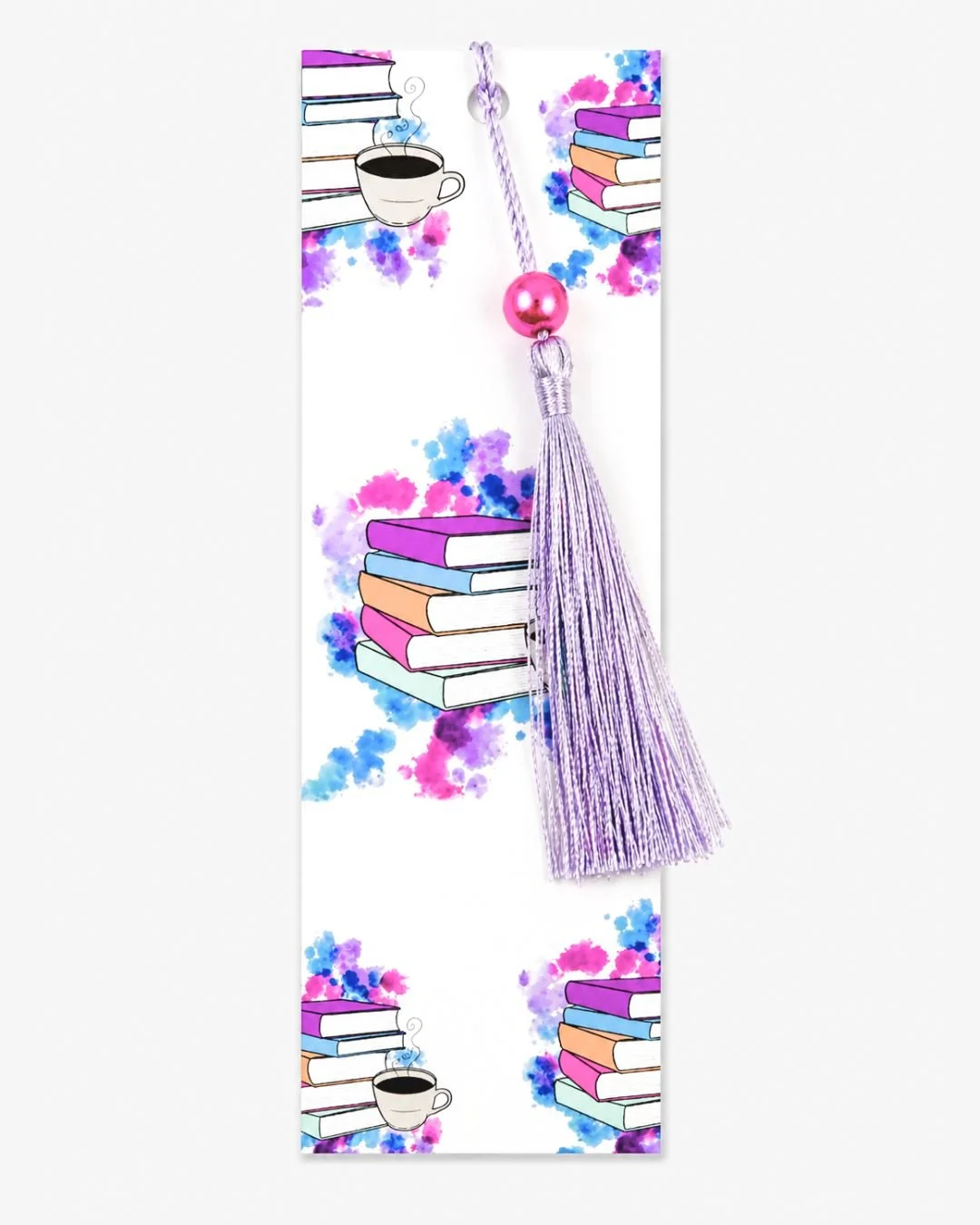 Cozy Coffee Bookmark with Pink Bead