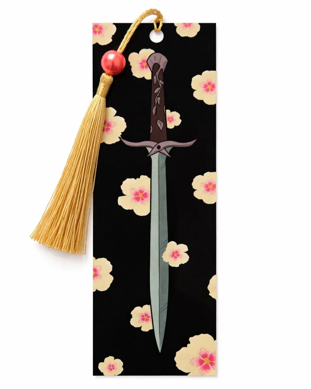 Elven Warrior Bookmark with Coral Bead