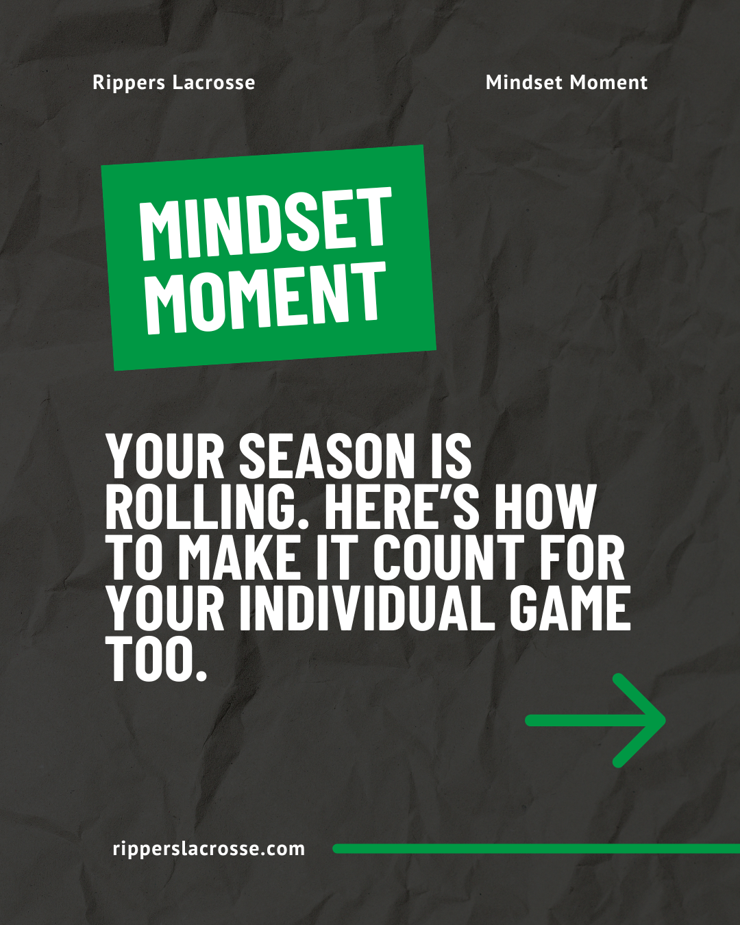 Make your season count for your development