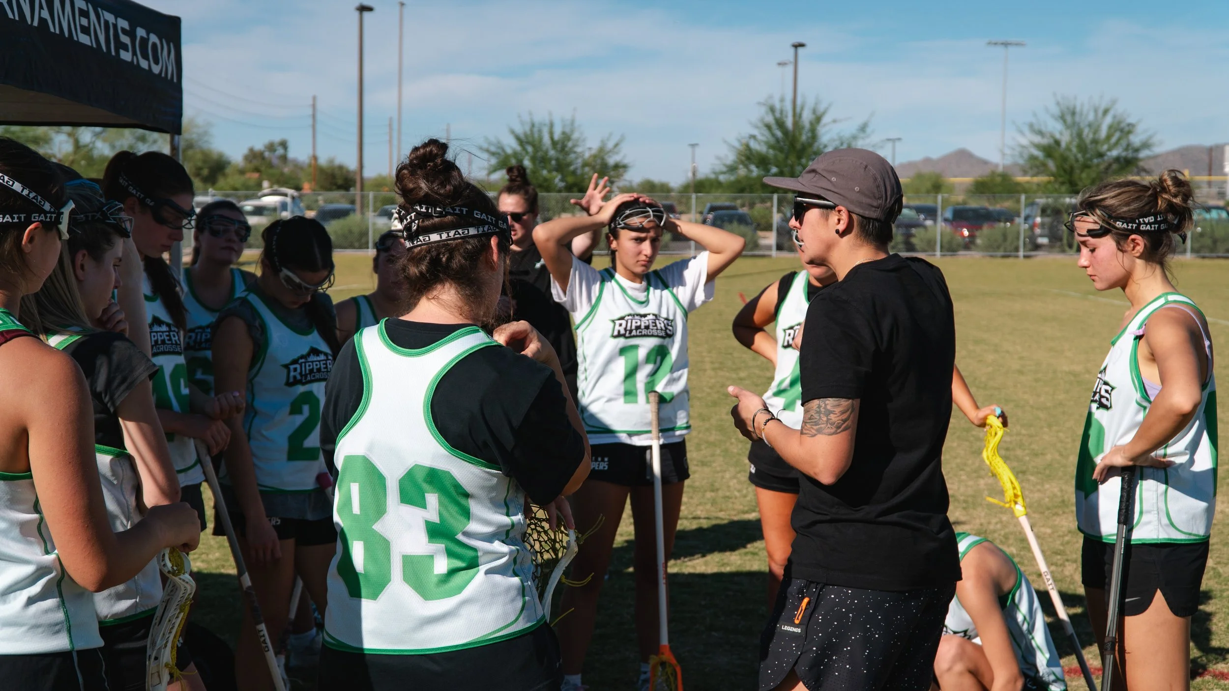 Coach Britt Hartman with Rippers at IWCLA Southwest Cup