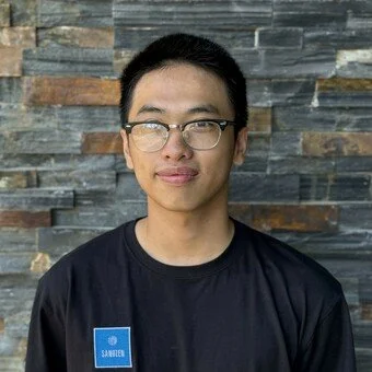 man in a black shirt