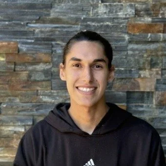 person in a black sweatshirt