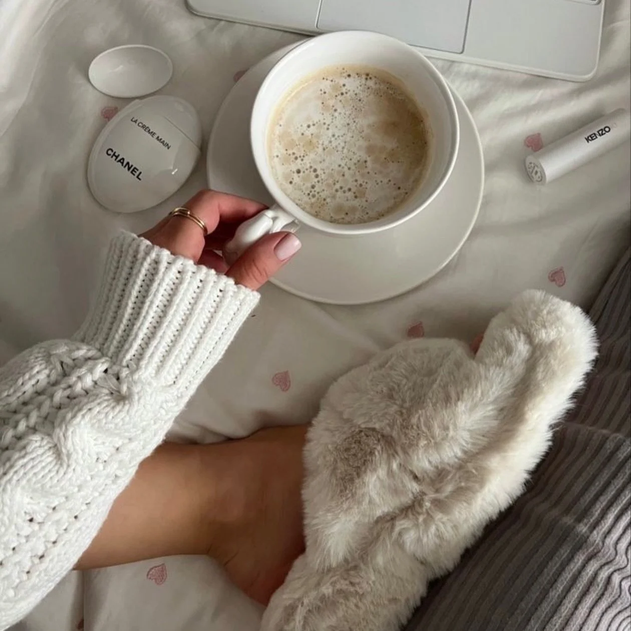 When your weekend plans are Pilates, fuzzy slippers &amp; a post-class coffee ✨ book your reformer now &mdash; the cozy vibes start in studio ♡