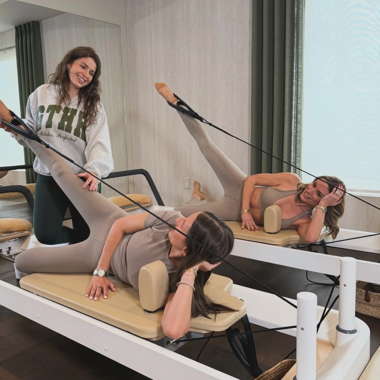 Spring break, wherever you are. We&rsquo;re live in studio and on the mat, and @tinaesteves.pilates is bringing that signature burn 🔥 Join us IRL or press play on @gthrdigital {links in bio} either way, you won&rsquo;t regret it!