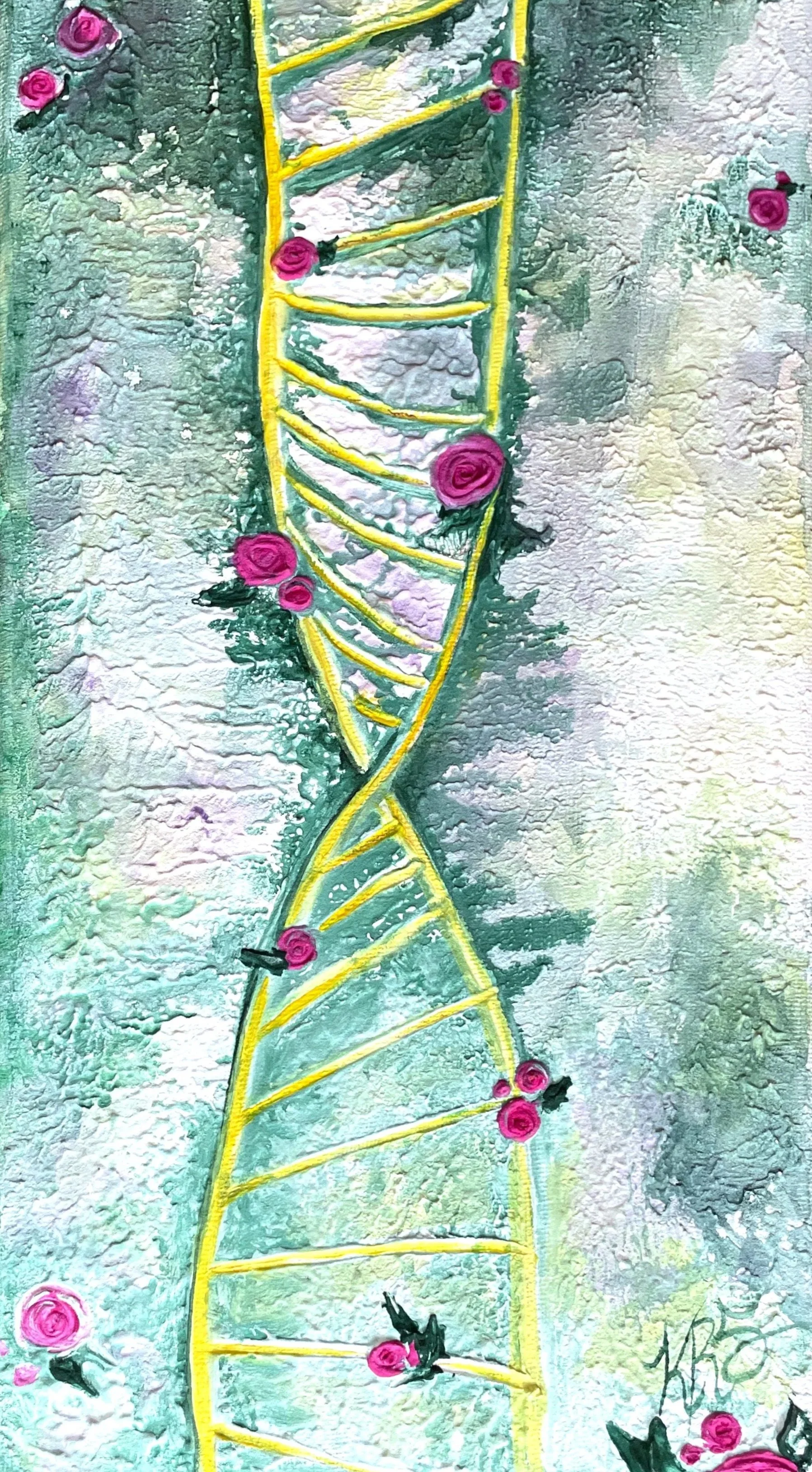 Ancestral Bloom,
Textured Acrylic on Canvas,
7in x 14 in,
2024,
Inquire
(Featured in Issue 57 of Beyond words Magazine)