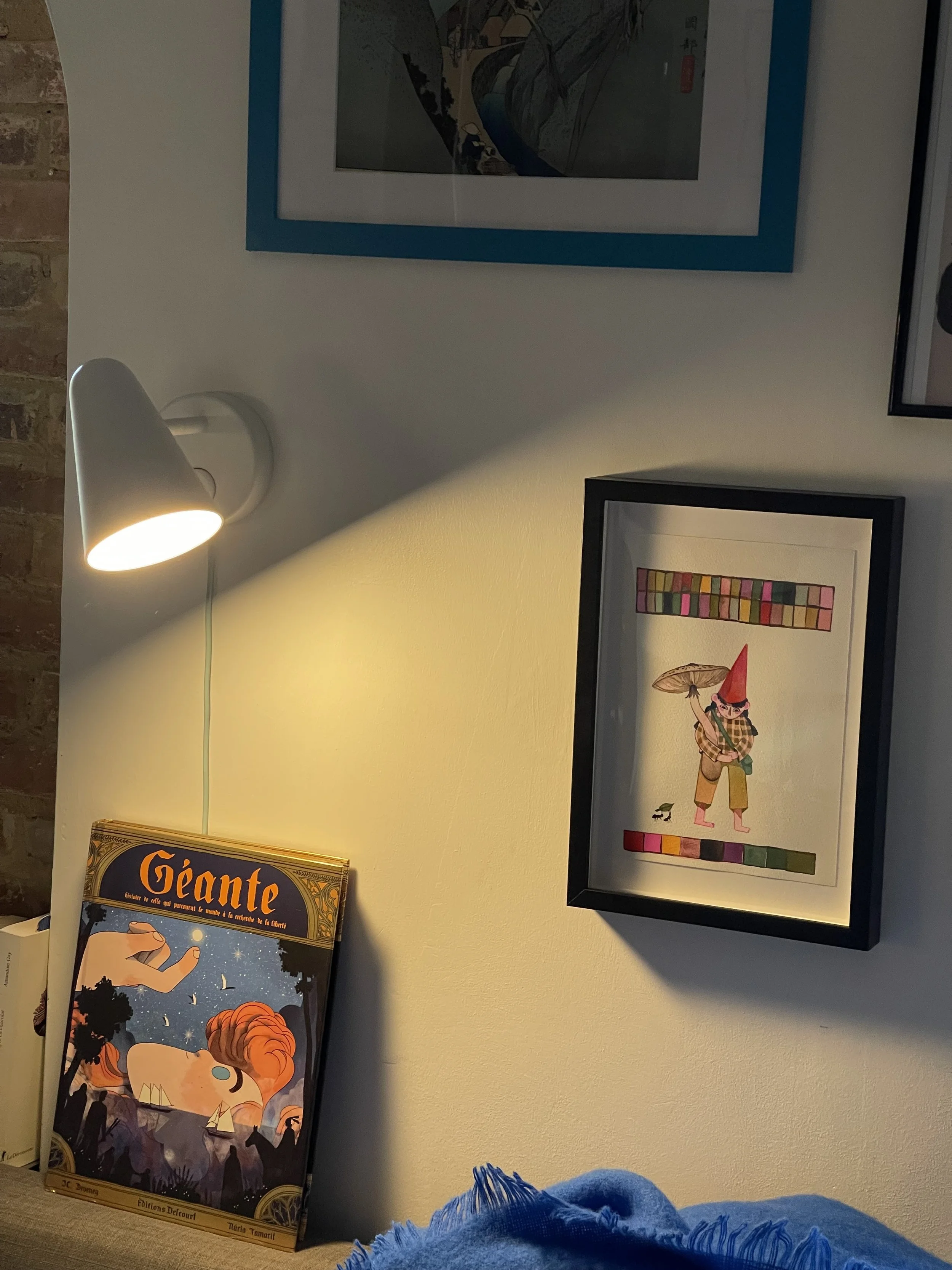 Mushroom hunter gnome 🍄 Original painting (A5)