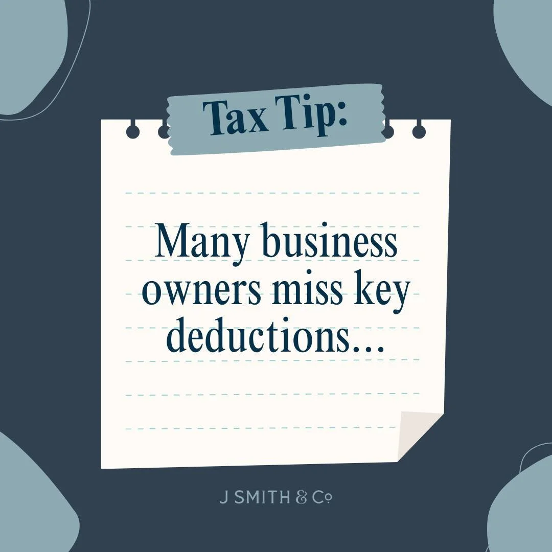 Many business owners miss valuable deductions because they wait until tax season to organize expenses. Track consistently to protect your profit and uncover real savings.

 #TaxStrategy #ProfitPlanning #JSmithCo