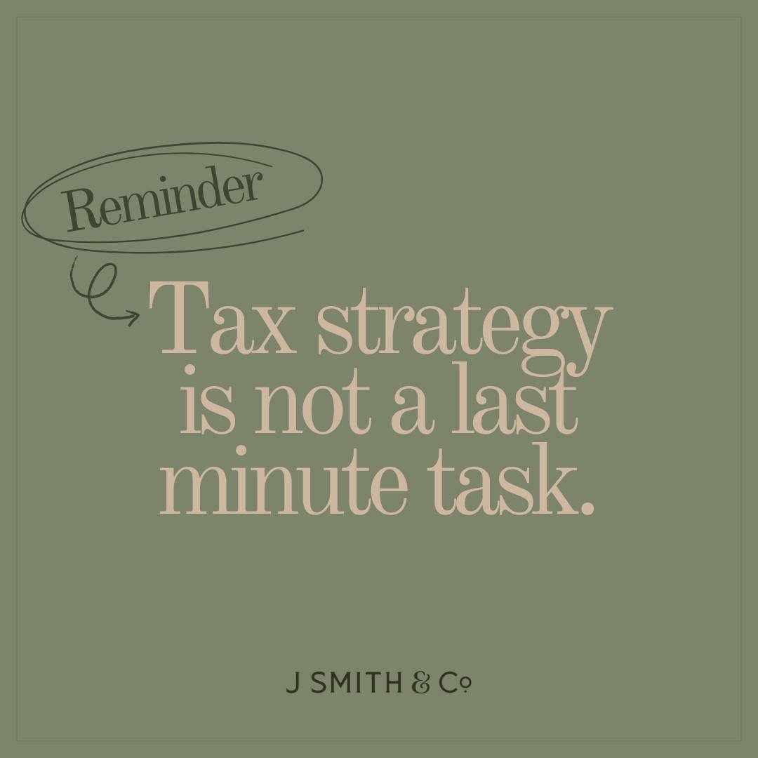 Tax strategy works best when it is part of your routine, not a scramble at the deadline.
A few small habits throughout the year can create more clarity, protect your cash flow, and help you make smarter decisions with confidence.

#JSmithCo #TaxStrat