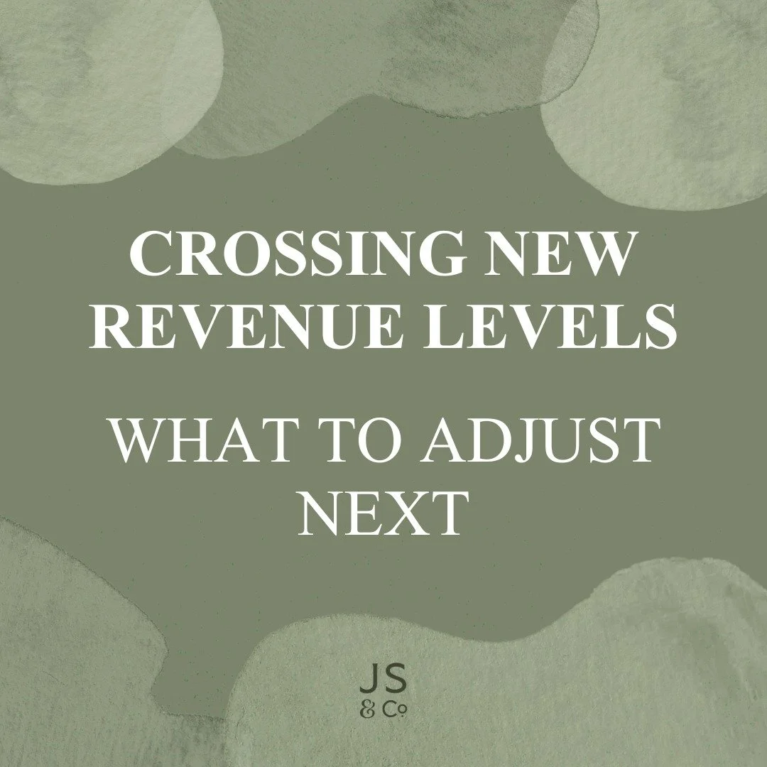 Crossing a new revenue level is exciting, but it can also expose what needs to be strengthened. As your business grows, taxes, systems, and planning all need to grow with it. The goal is to stay proactive so growth feels supported, not stressful.

#J