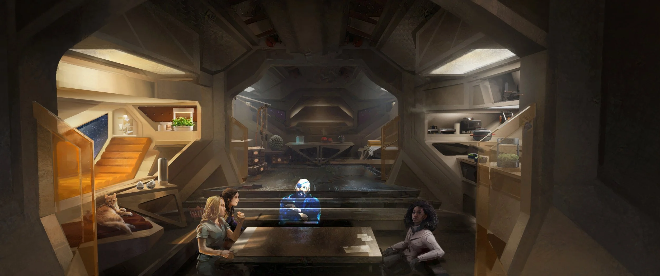 Film - The Marvels - Keyframe concept art (3d set provided by art department)