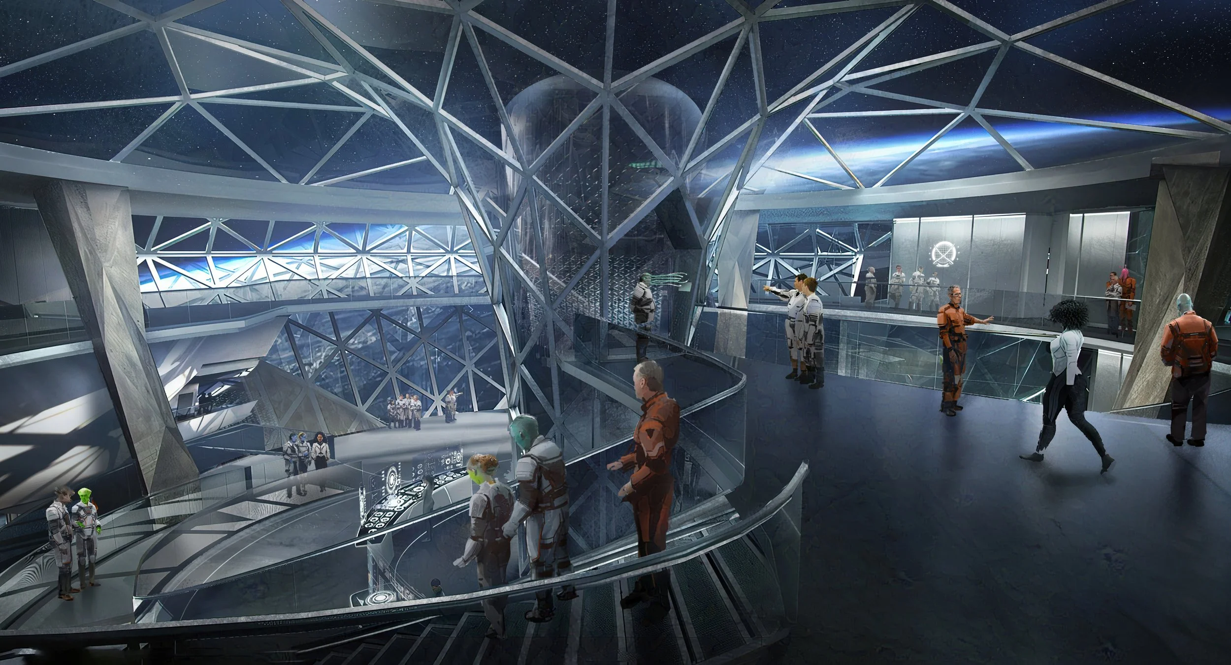 Film - The Marvels - Keyframe concept art (3d set provided by art department)