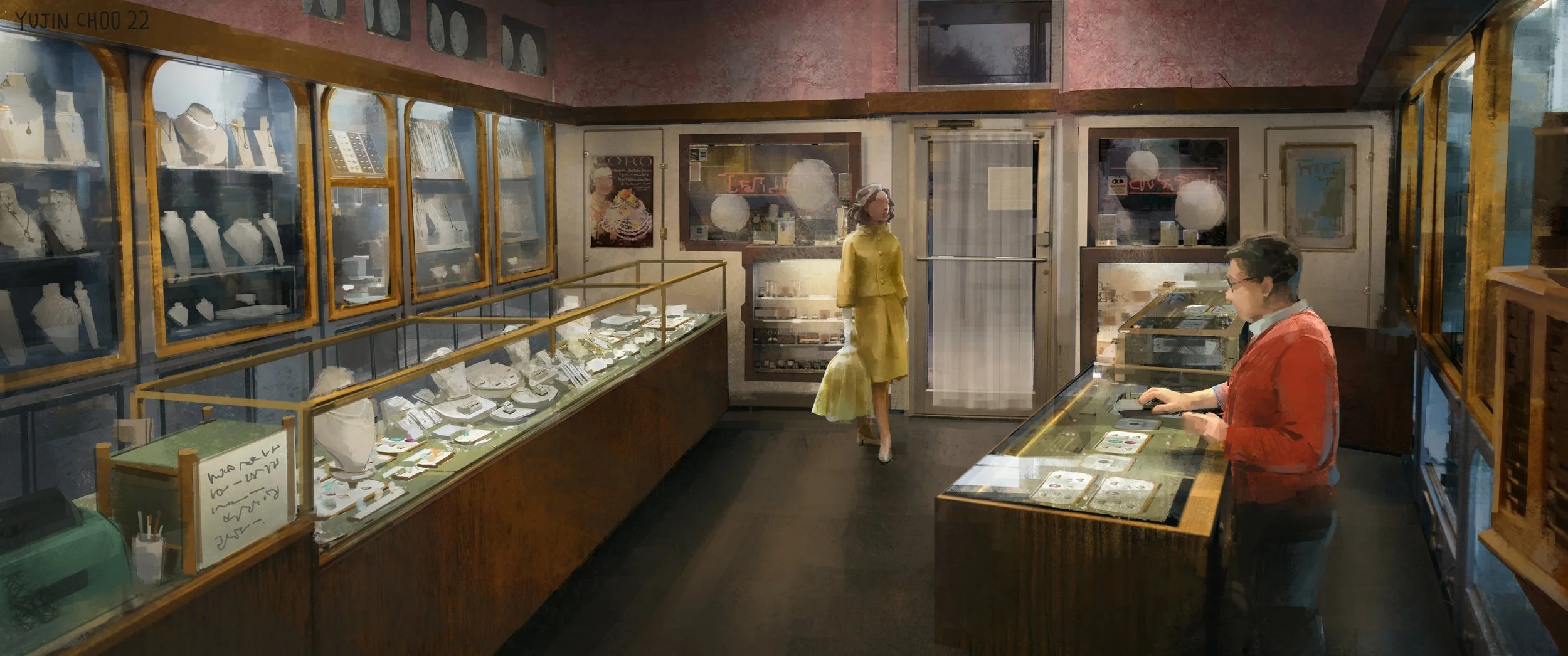 Apple TV show - Lady in the Lake - Weinstein Jewerly shop scene