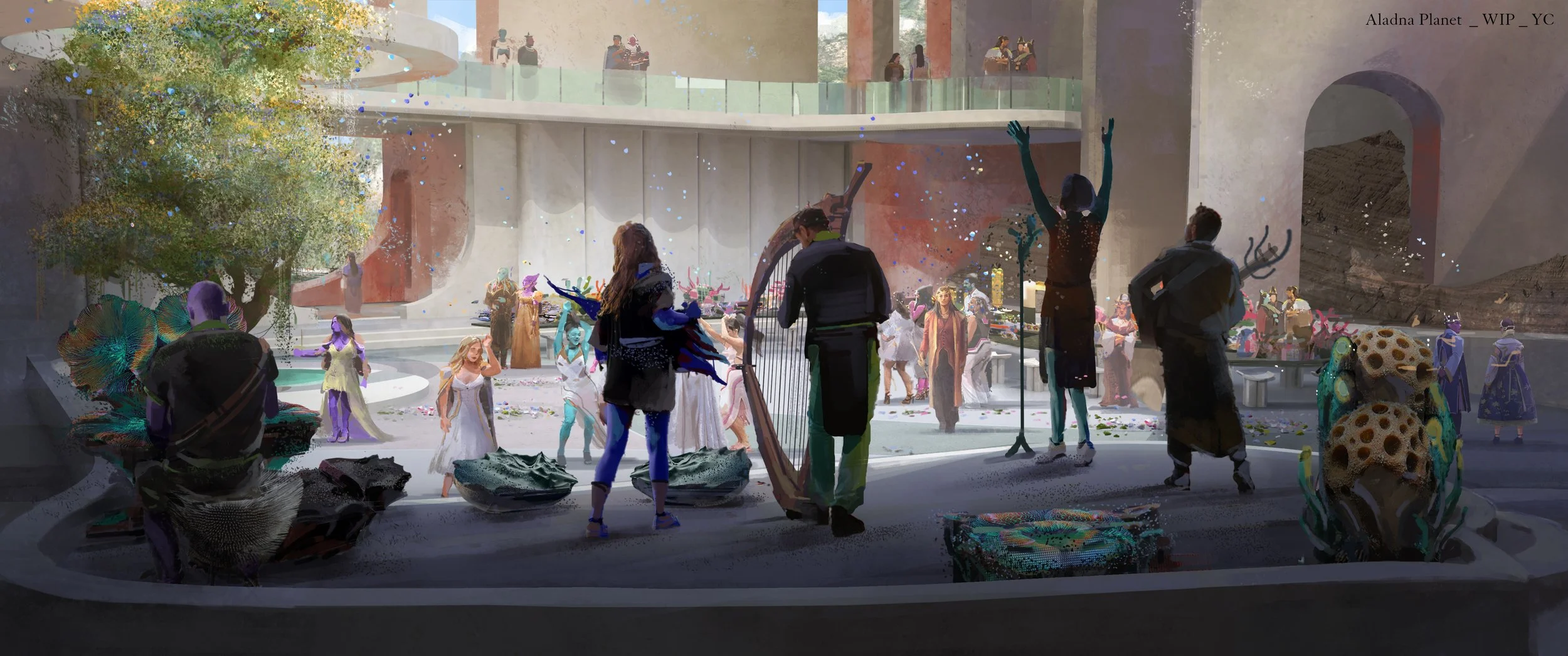 Film - The Marvels - Planet party scene