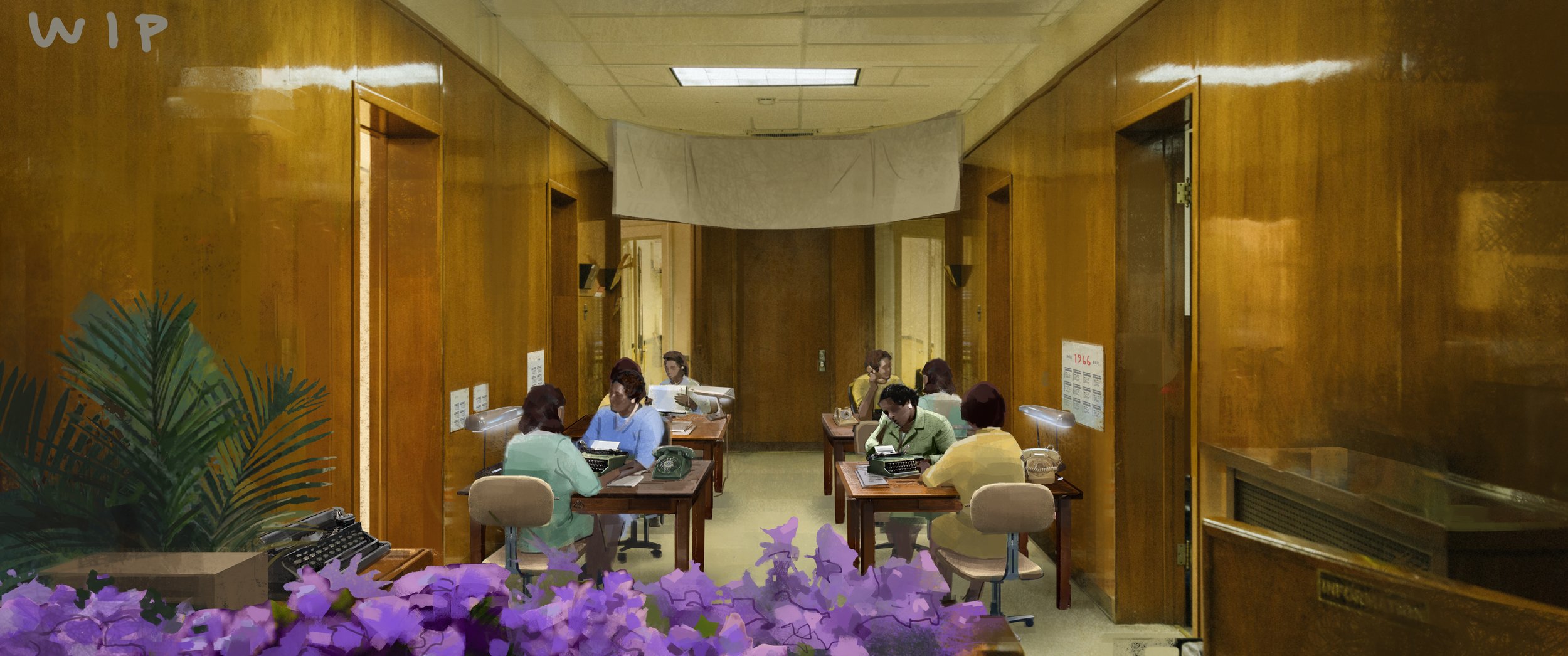 Apple TV show - Lady in the Lake - Voting Office scene
