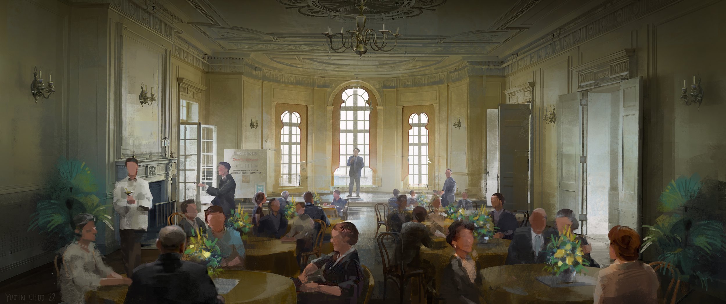 Apple TV show - Lady in the Lake - Conference hall