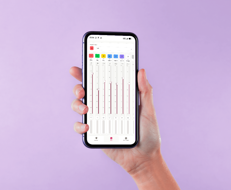 Eggbox app voor stille repetities pas volume aan van de band
