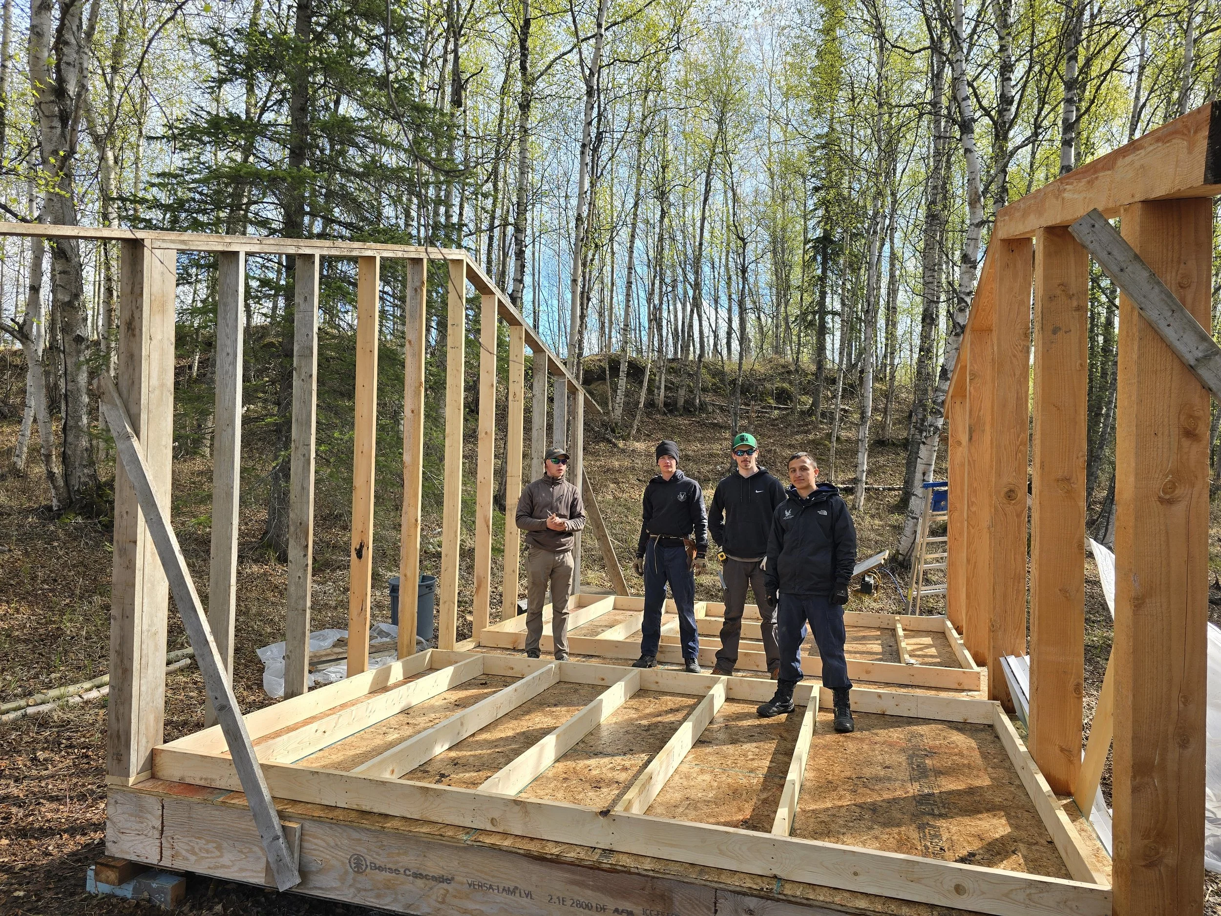 ABAS _ Alert Academy 4 guys 2 Framed Walls Up 2 Framed Walls Ready to Raise.jpg