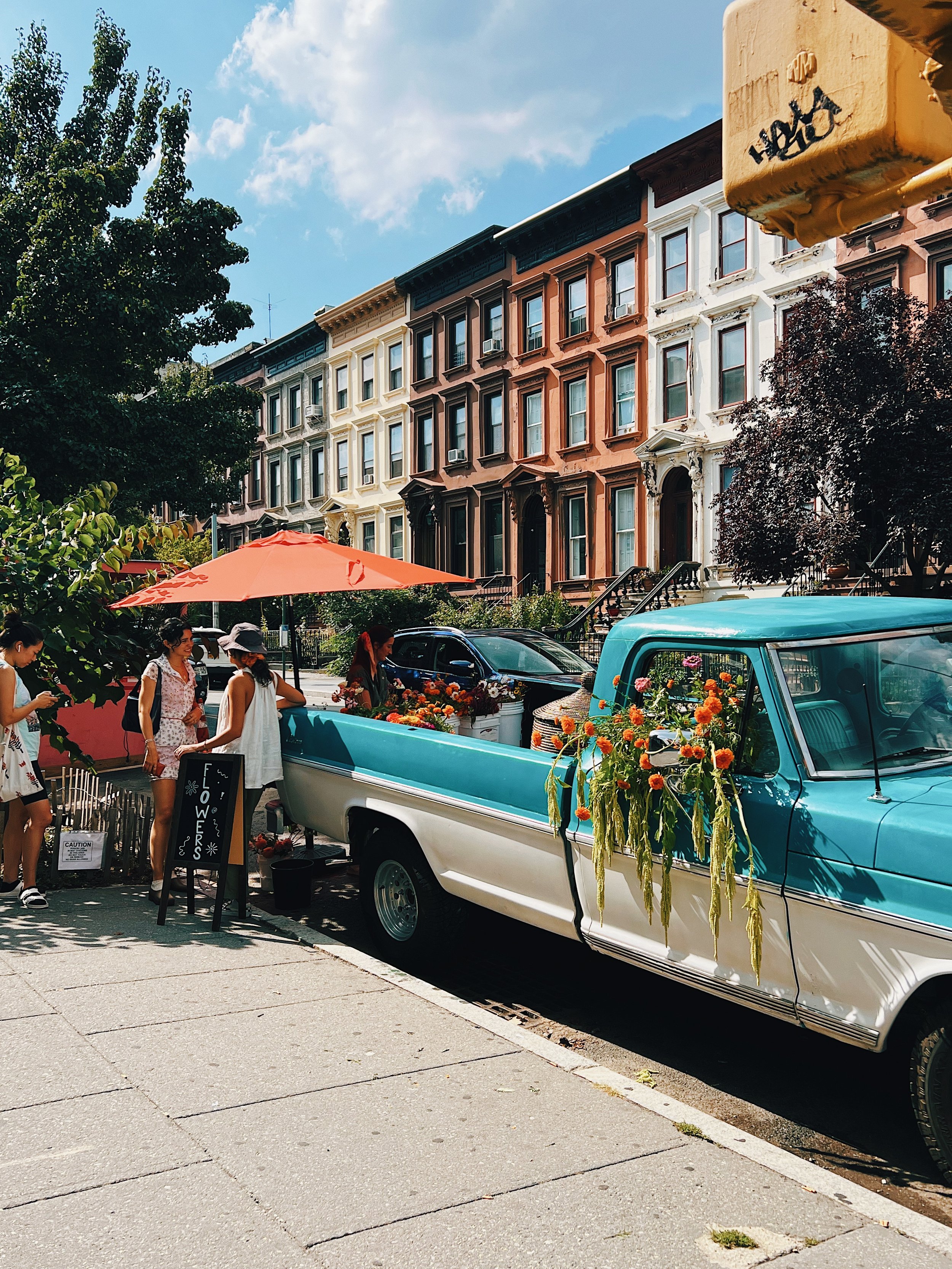 Brownstone Botanical vintage flower truck, Clinton Hill, Brooklyn
