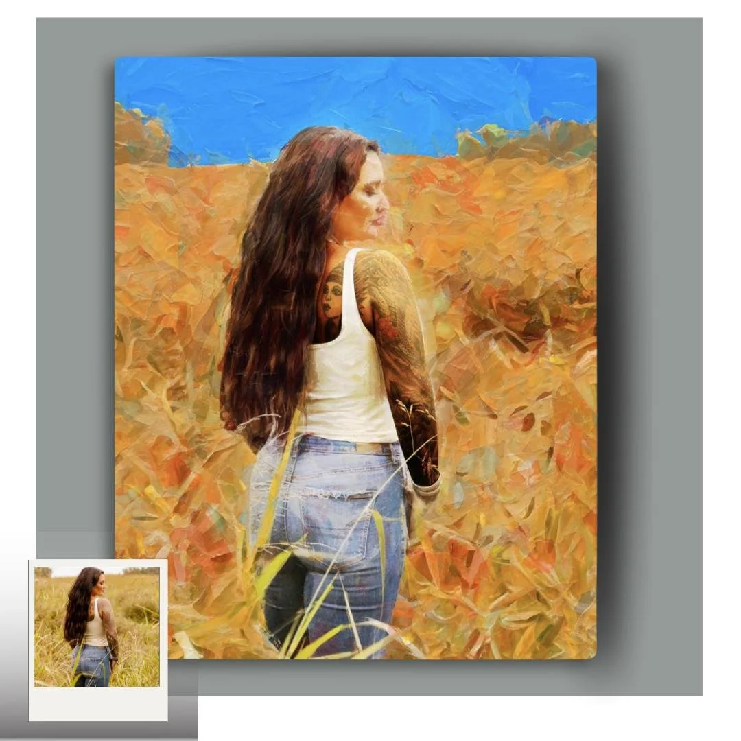 Pet photo collage with three images of a brown dog with a black snout named Chloe, light gray background with dog paw prints, and her name written at the top.