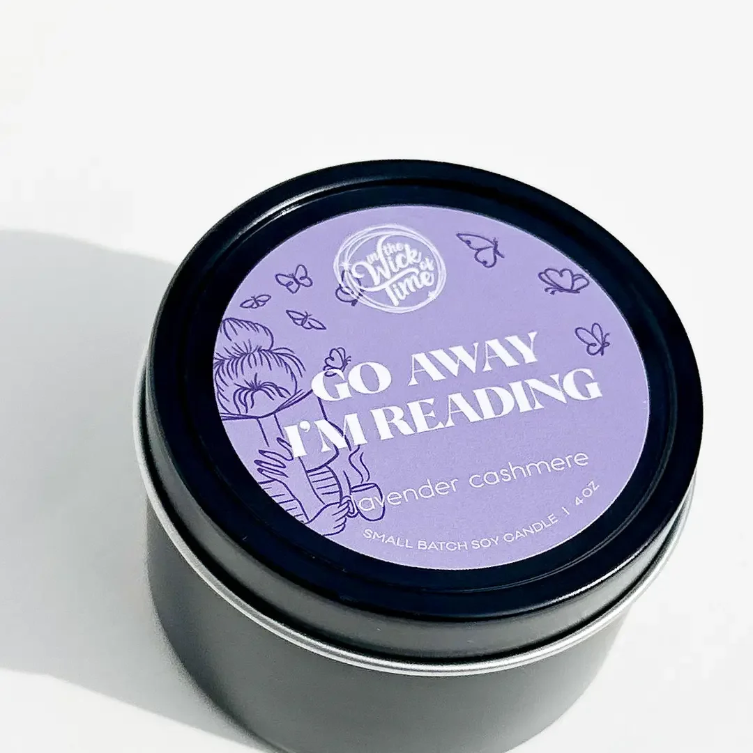 Go Away I'm Reading Candle 4 OZ