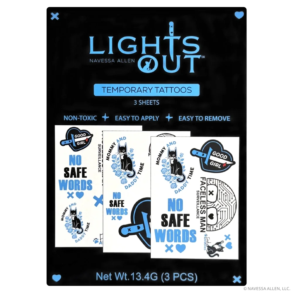 Lights Out Temporary Tattoos (15-Pack)