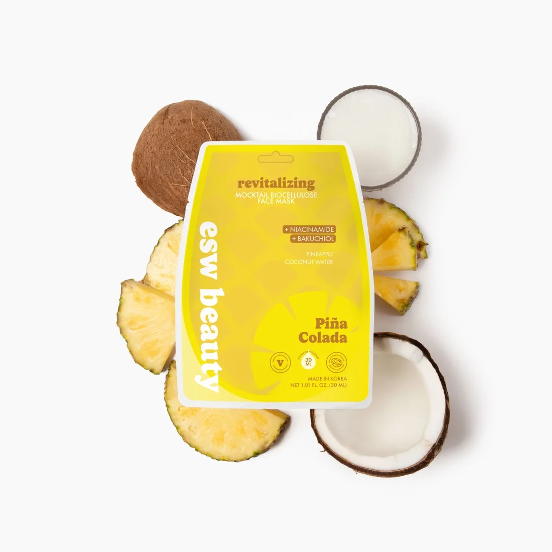 Piña Colada Revitalizing Biocellulose Mocktail Mask