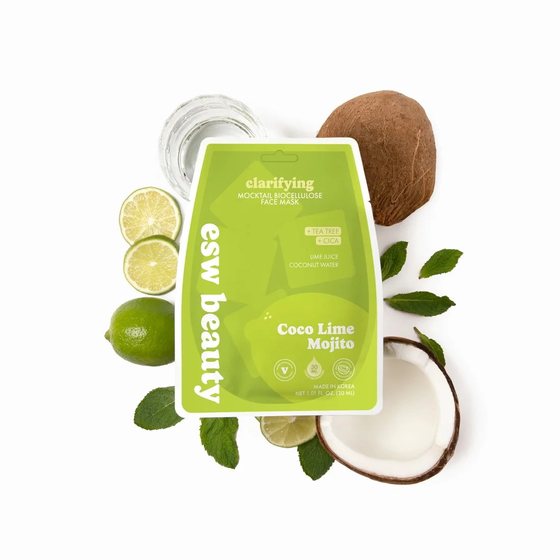 Coco Lime Mojito Clarifying Biocellulose Mocktail Mask
