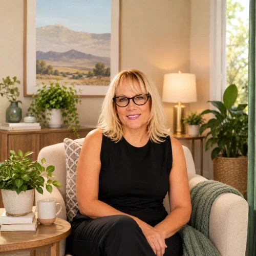 Trisha Witter, couples and family therapist at Counseling Solutions in Rio Rancho, New Mexico, supporting teens, families, relationships, and communication.