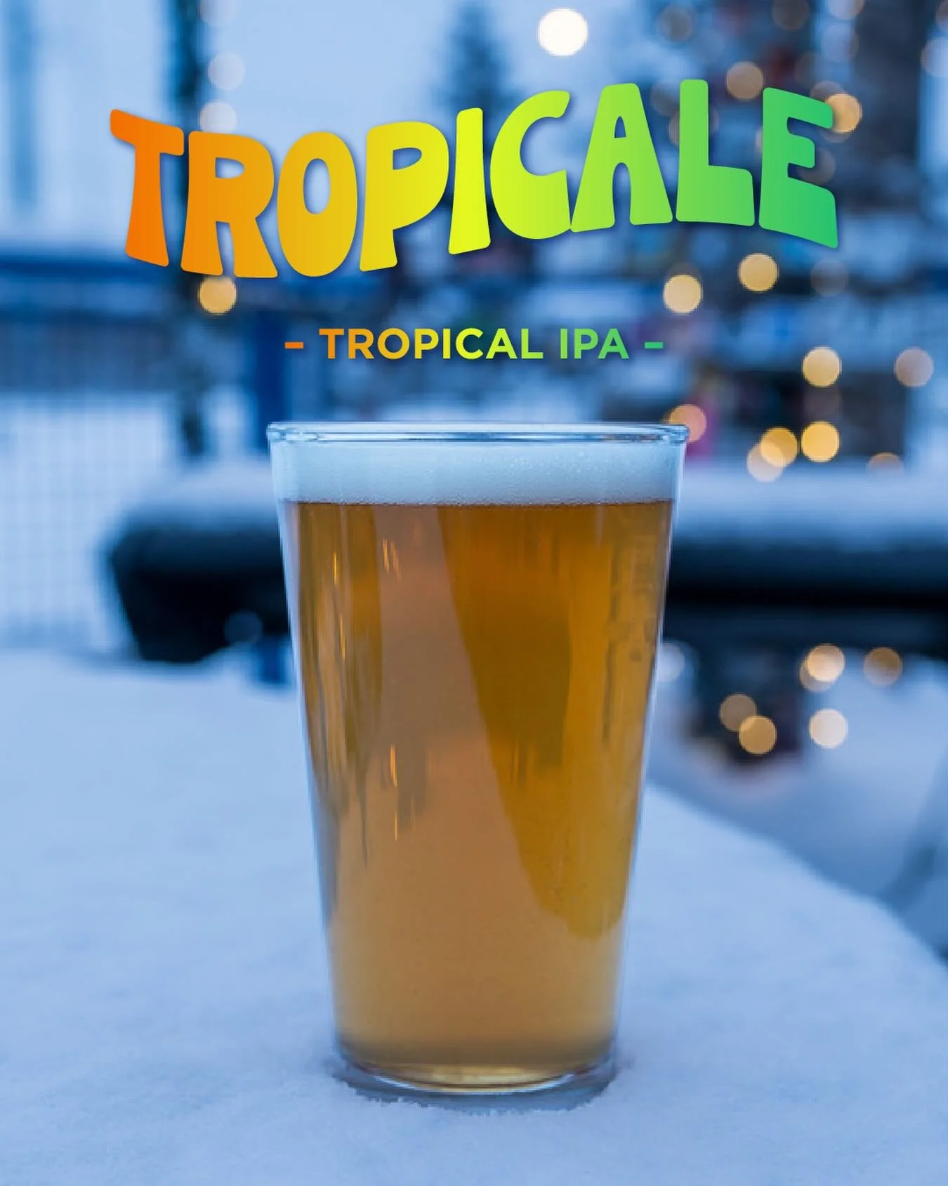 Outside: not tropical. This beer: tropicale&nbsp;😎

Tropicale&nbsp;is a light IPA, dry hopped with New Zealand&rsquo;s finest- Enigma and Mosaic hops. Tropicale is here to remind us of the sunny days in the distant future with hints of tropical frui