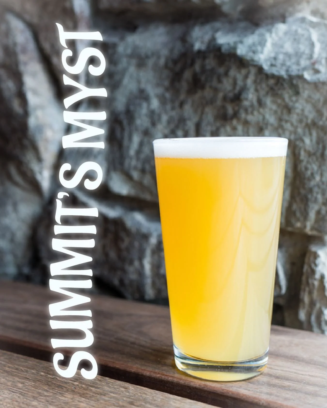 Summit&rsquo;s Myst drifts in like a Pacific fog, pouring a soft, luminous gold beneath a pillowy white head. Citra and BRU-1 hops weave together an aromatic tapestry of ripe mango, sun-warmed peach, and bright citrus zest, carried on a lush, pillowy