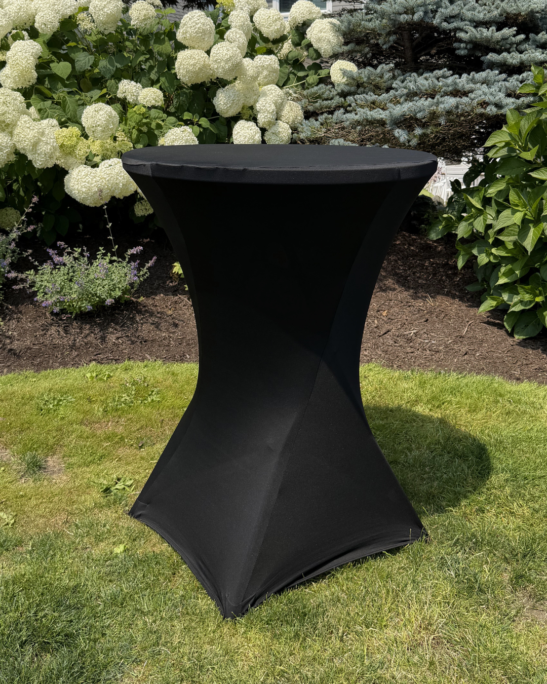 Black Fitted Cocktail Tablecloth