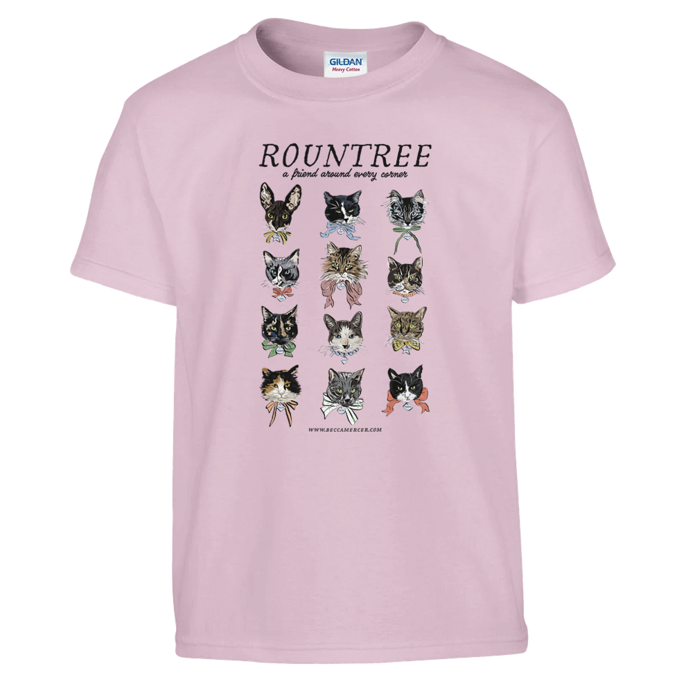Cats of Rountree Kids T-shirt in Various Colors | 100% Cotton