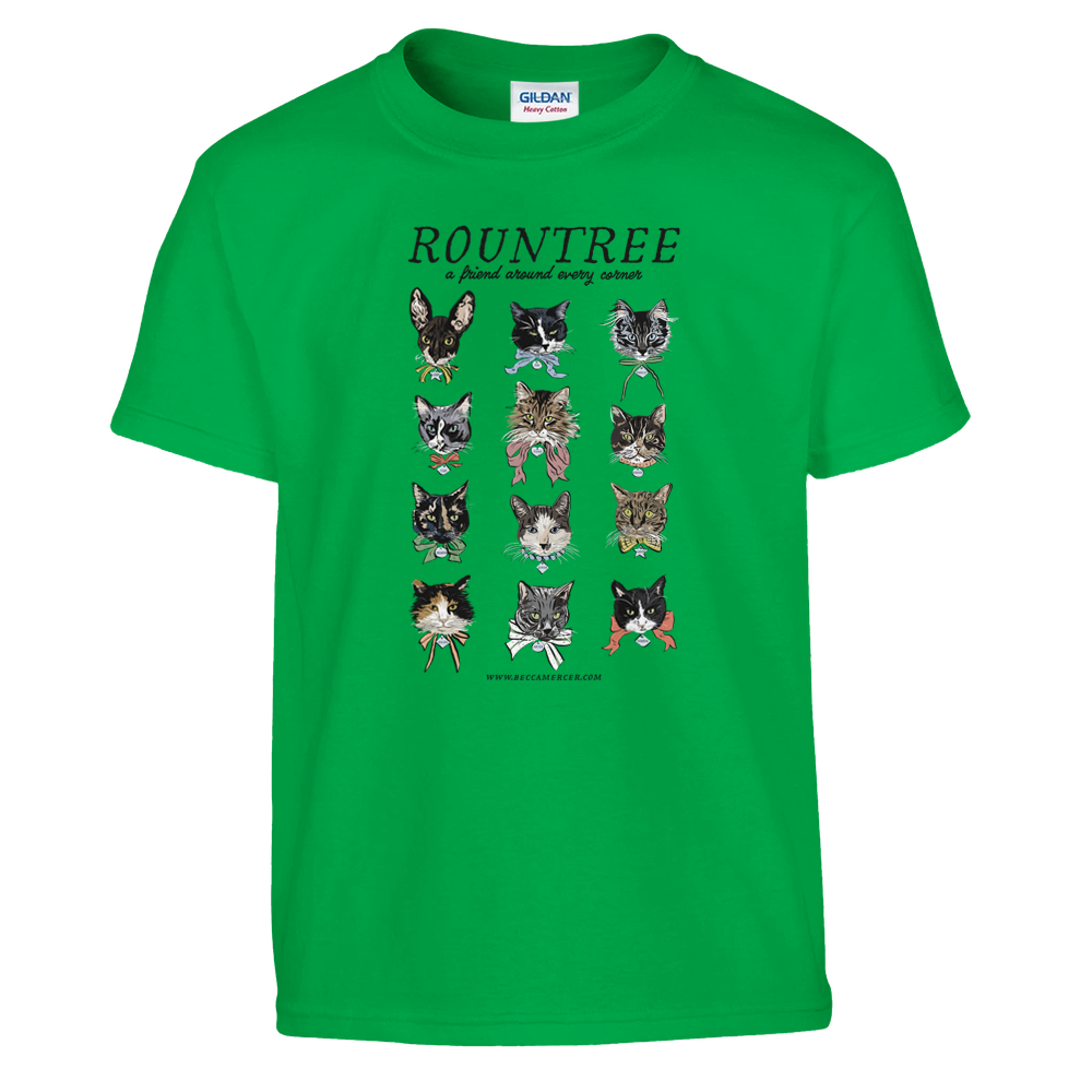 Cats of Rountree Kids T-shirt in Various Colors | 100% Cotton
