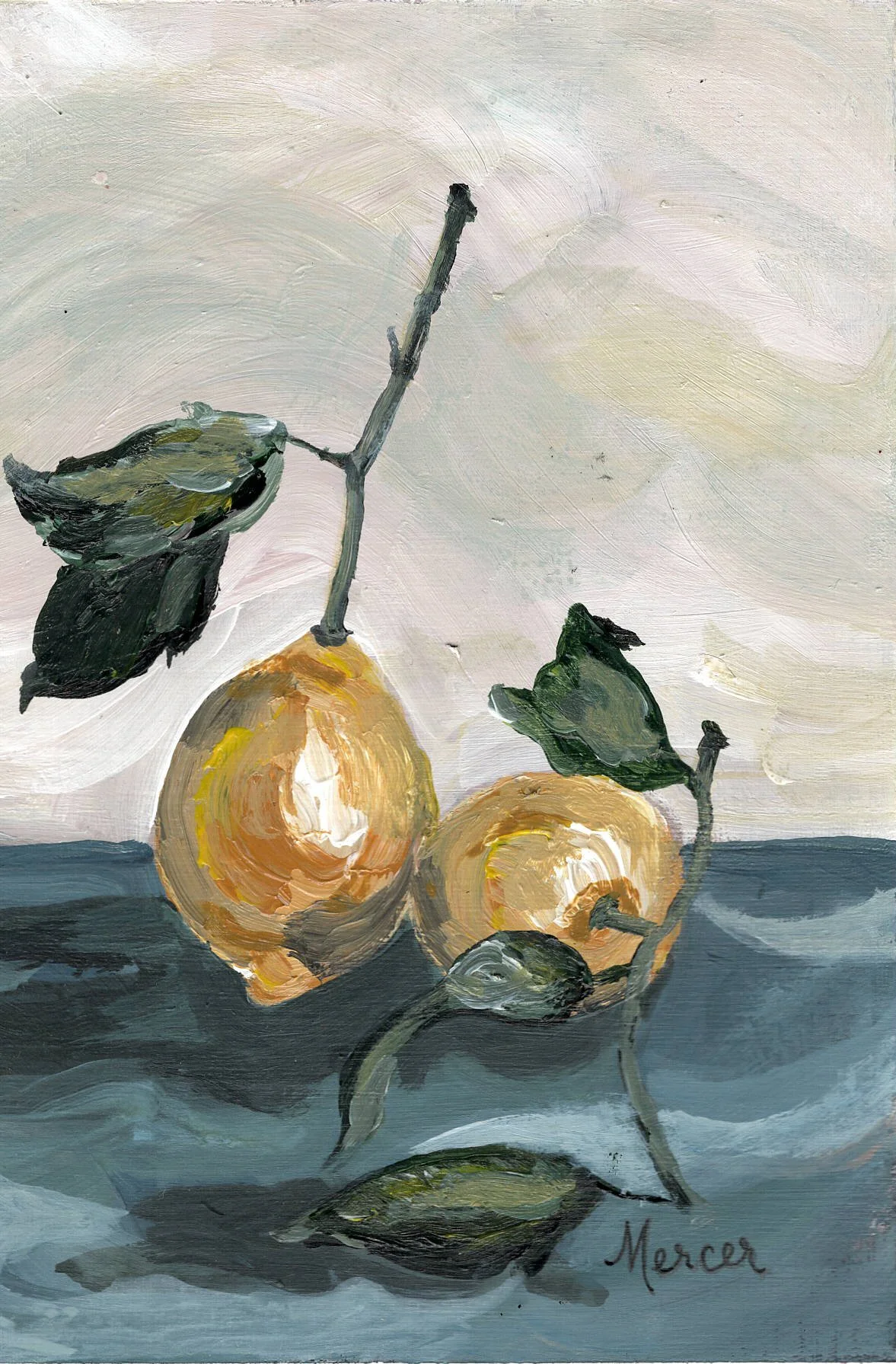 When Life Gives You Lemons... | Original Painting on Linen Paper | 4 x 6